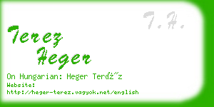 terez heger business card